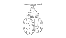 Gate valves with rubberized wedge