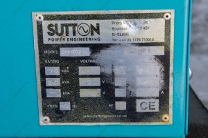 Дизельный генератор б/у Sutton CM-0007-SL 5,6 кВт, 2017 г., 7 174 м/ч №4005