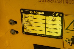 Дорожній каток Bomag BW120AD-5 2016 р. 24,3 кВт. 710,2 м/г., № 3681 R
