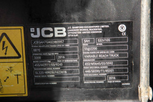 JCB 533-105 2016 y. 55 kW.  5096 m/h., №4154 L