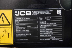 JCB 531-70  2018 y. 55 kW. 1995,6 m/h., №2815