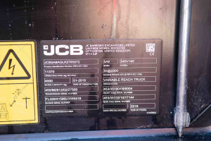 Телескопічний навантажувач JCB 540-140 2019 р. 55 кВт 1595 м/год. №6367 B