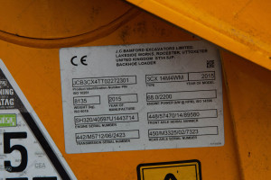 Экскаватор погрузчик JCB 3CX 2015 г. 68 кВт. 6456 м/ч., №4352