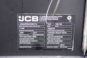 Телескопический погрузчик JCB 535-140 2015 г. 55 кВт 4721 м/ч. № 5640 B
