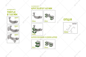 Полухомут JORDAIN 102 мм, 140 мм