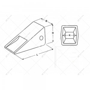 Зуб ковша (коронка скальная) САТ J600 (6I6602RC) AILI