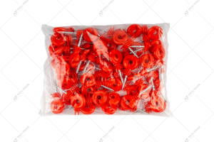 Red insulator for electric fence