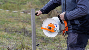 Red insulator for electric fence