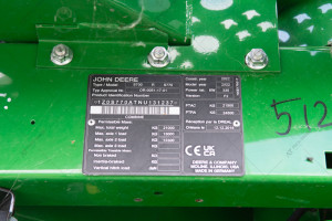 Комбайн John Deere S770 2022 г. 930/590 м/ч. №5320 (без жатки)