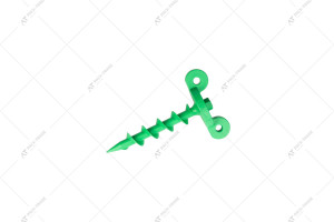 Plastic screw for fastening bale cover