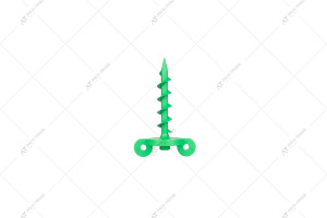 Plastic screw for fastening bale cover