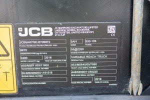 JCB 533-105 2018 y. 55 kW. 3263 m/h., № 3747 RESERVED