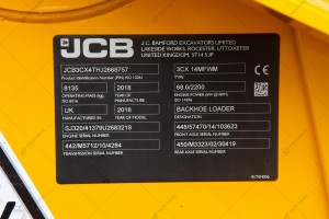 JCB 3CX Sitemaster Plus 2018 y., 68kW, 2584 m/h., №3662 L RESERVED