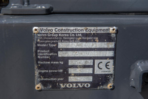 Volvo ECR58D 2019 y. 36,5 kW. 2604 m/h.,  №4465