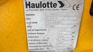 Самохідний ножичний підіймач Haulotte H15SX 2006 р. 24 кВт. 3985 м/г., №3983