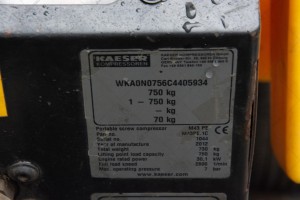 Kaeser M43PE 2012 y. 30,1 kW. 1670,4 m/h., №2852 L