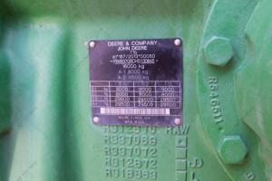 Трактор JOHN DEERE 8370R 2017 г. 370 л.с. 5137 м/ч., №5186