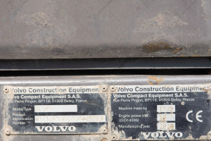 Мини экскаватор Volvo EC18D 2018 г. 1822 м/ч. №5317