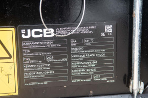 Телескопічний навантажувач JCB 531-70 2022 р. 55 кВт. 1363 м/год. № 4907 B