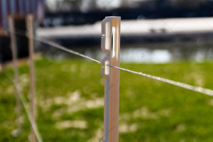 ЕСО plastic post, 105 cm, white, with one leg