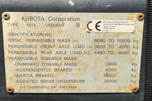 Трактор KUBOTA M7151 2017 г. 5900 м/ч. 