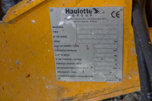 Самоходный ножничный подъемник Haulotte H12SX 2007 г. 24 кВт.  3495,5 м/ч., №3984 