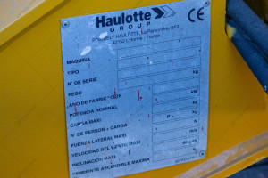 Самоходный ножничный подъемник Haulotte H12SX 2007 г. 24 кВт.  3495,5 м/ч., №3984 