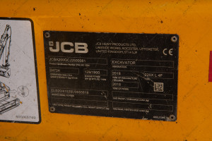 Гусеничный экскаватор JCB JS220X  2018 г. 129 кВт. 10233 м/ч., №5124