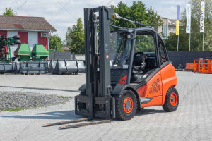 Газовый вилочный погрузчик Linde H45T-02 2014 г. 55 кВт, 3334,8 м/ч., №4204 