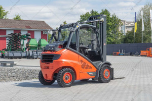Газовый вилочный погрузчик Linde H45T-02 2014 г. 55 кВт, 3334,8 м/ч., №4204 