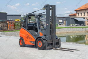 Газовый вилочный погрузчик Linde H45T-02 2014 г. 55 кВт, 3334,8 м/ч., №4204 