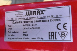 Трактор Kubota BX2370 и ротационная косилка WIRAX Z-069/4 (1,25 м) № 2201