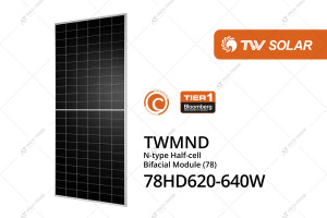 Солнечная панель Tongwei TWMND-78HD N-type Bificial 640 Вт
