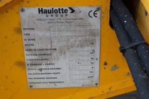 Самоходный подъемник Haulotte H18SX 2007 г. 24 кВт. 3945,8 м/ч., № 3769