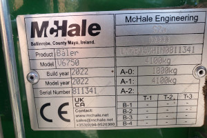 Прес-підбирач рулонний McHale V6750 2022 р. №4718 St