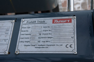 Дизельный вилочныпогрузчик YANGFT CPCD30 2023 г. 40 кВт. 2.2 м/ч., №4158