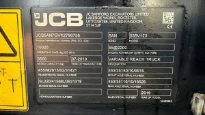 JCB 535-125 Hi-Viz 2019 y. 55 kW. 1418 m/h., №3996 L