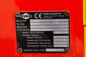 Kuhn RW 1600 2011 y. № 3620 L