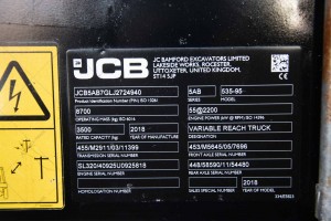 Телескопічний навантажувач JCB 535-95  2018 р. 55 кВт. 2236 м/г., №2838