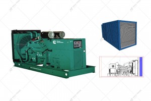 Дизельний генератор Cummins C1100D5 880 кВт відкритого типу