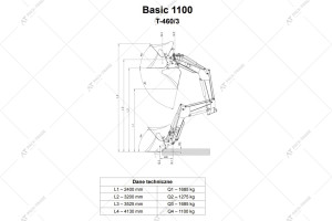 Фронтальний навантажувач на трактор Hydramet Basic 1100