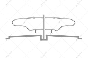 JORDAIN BRACKET ASSEMBLY DOUBLE CUBICLE (BLD CLAMP)