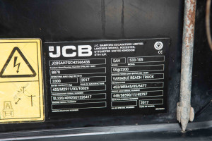 Телескопический погрузчик JCB 533-105 2017 г. 55кВт.,*  5384 м/ч. №6536 B