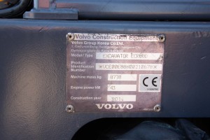 Volvo ECR88D 2014 y. 43 kW. 4732 m/h., №2789 Khm