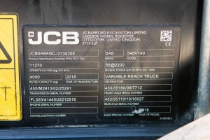 JCB 540-140 Hi-Viz  2018 y. 55 kW. 2569 m/h., № 2718