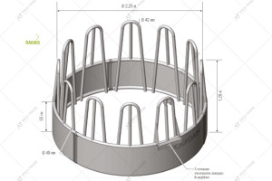 Кормушка для круглых тюков сена с арочными протекторами P.T.F. JORDAIN