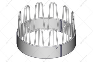 Кормушка JORDAIN для круглых тюков сена с арочными протекторами P.T.F. 