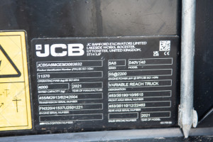 Телескопический погрузчик JCB 540-140 2021 г. 55 кВт * 3929 м/ч. № 5439