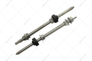 Гвинт solar М10x200 з метизами, нержавіючий