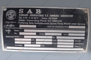 Дизельный генератор SAB 100 кВА открытого типа